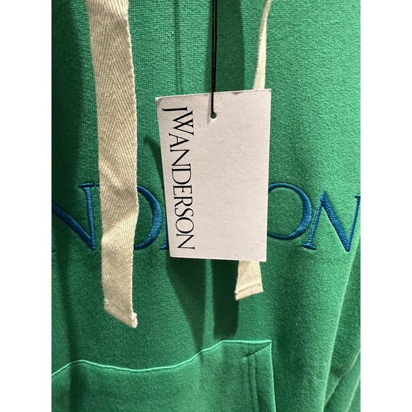 J.W. Anderson Classic Green Logo Hoodie [New} - Picture 4 of 8
